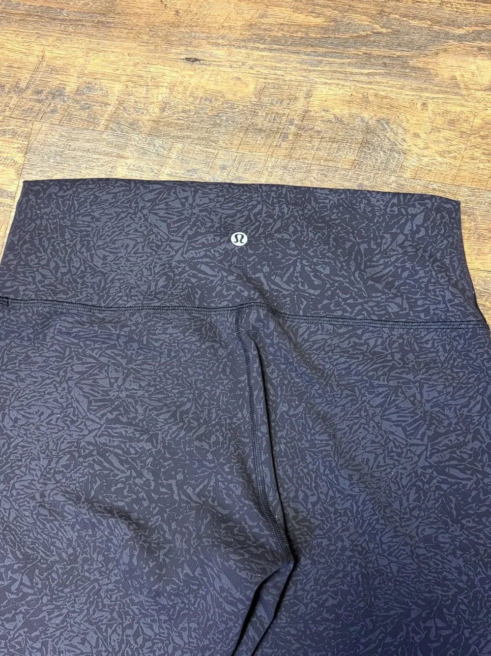 Lululemon Wunder Train High-Rise Crop 23" Women’s 12 Black Print Tight Leggings - Picture 10 of 12